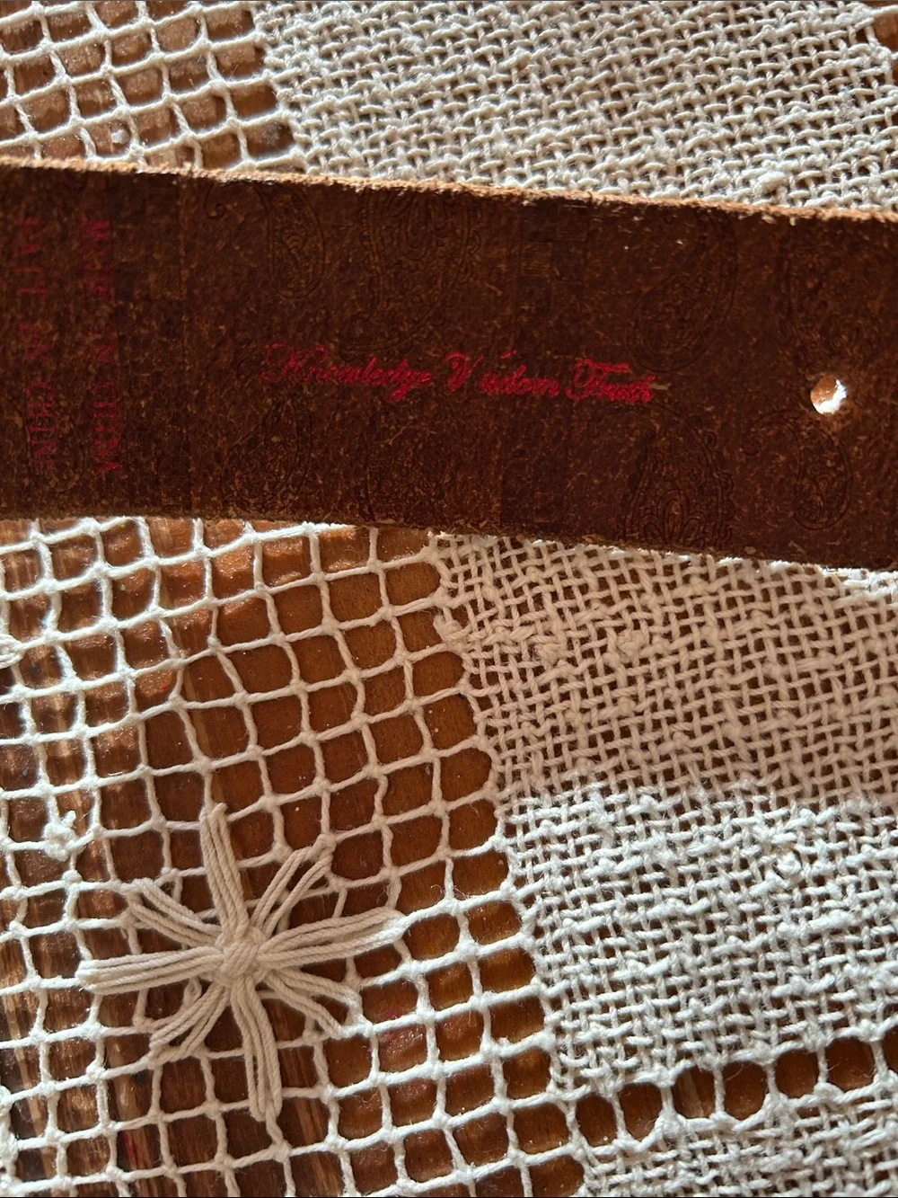 Men’s Genuine Leather Belt with Red Logo Detail